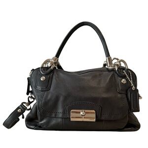 COACH Kristen Black Leather Satchel bag 22304